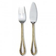Сенатор( Senator ) - Набор столовых приборов для рыбы с золотым декором.