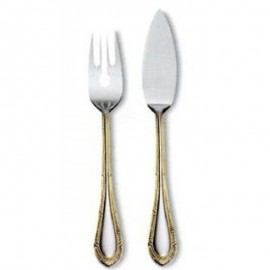 Сенатор( Senator ) - Набор столовых приборов для рыбы с золотым декором.