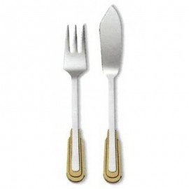 Каприз ( Caprice )  - Набор столовых приборов для рыбы с золотым декором.