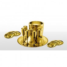 Ла Перле - набор для шампанского с позолотой на 6 персон.