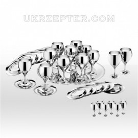 Принц - посеребренный комплект для напитков на 6 персон.