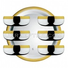 Барон ( Baron ) - посеребренный набор для десерта с золотым декором