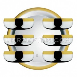 Барон ( Baron ) - посеребренный набор для десерта с золотым декором