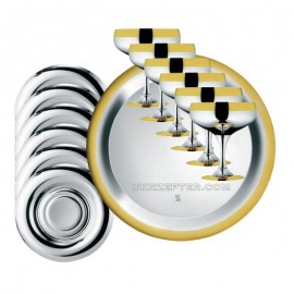 Барон ( Baron ) - посеребренный набор для шампанского с золотым декором 