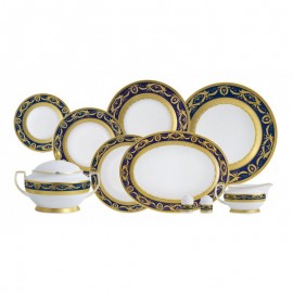 Империал Голд - Кобальт ( Imperial Gold Cobalt ). Набор для ужина на 6 персон (25 единиц)