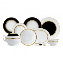 Блэк-энд-Уайт( Black&White ) Обеденный сервиз 12 персон (43 единиц).