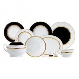 Блэк-энд-Уайт( Black&White ) Обеденный сервиз 12 персон (43 единиц).
